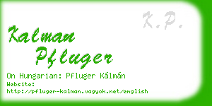 kalman pfluger business card