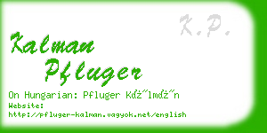 kalman pfluger business card